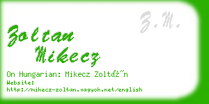 zoltan mikecz business card